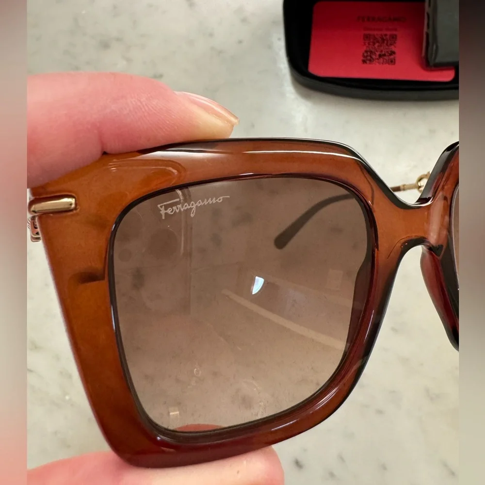 Salvatore Ferragamo Brown Sunglasses